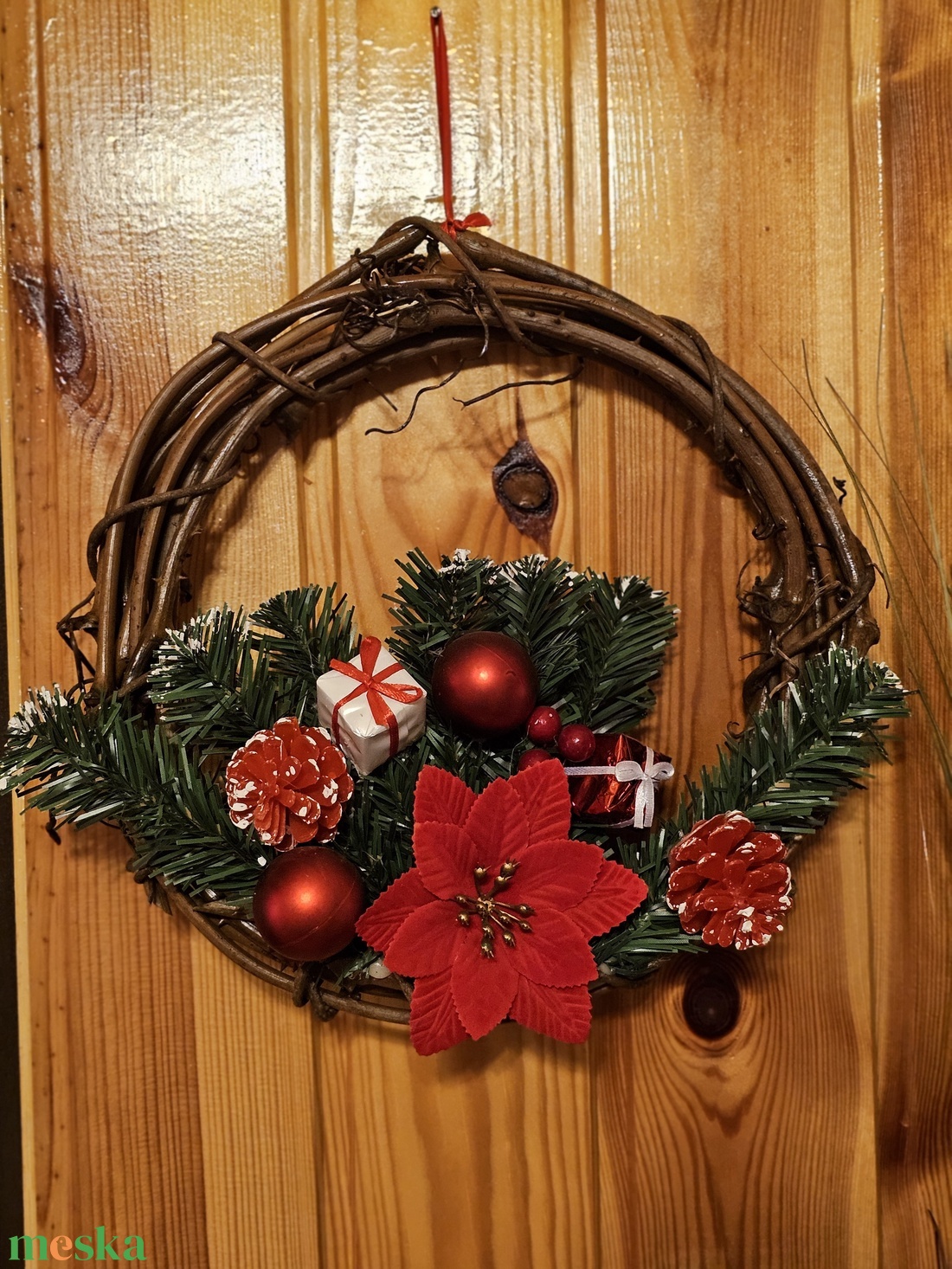 Ajtókopogtató  - karácsony - karácsonyi lakásdekoráció - karácsonyi ajtódíszek - Meska.hu