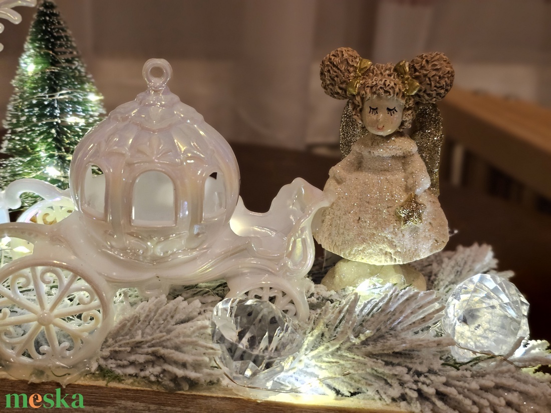 Asztaldísz Mesebeli Téli Világ - karácsony - karácsonyi lakásdekoráció - ünnepi asztaldekoráció - Meska.hu