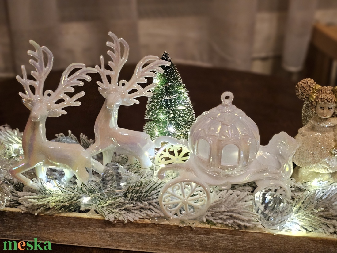 Asztaldísz Mesebeli Téli Világ - karácsony - karácsonyi lakásdekoráció - ünnepi asztaldekoráció - Meska.hu