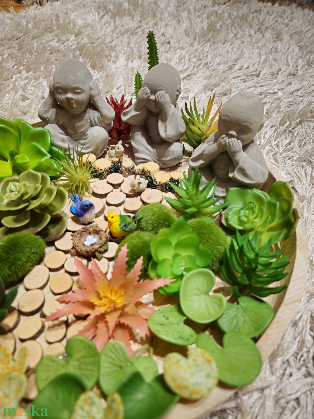Bölcs szerzetesek kertje - otthon & életmód - dekoráció - asztal és polc dekoráció - asztaldísz - Meska.hu