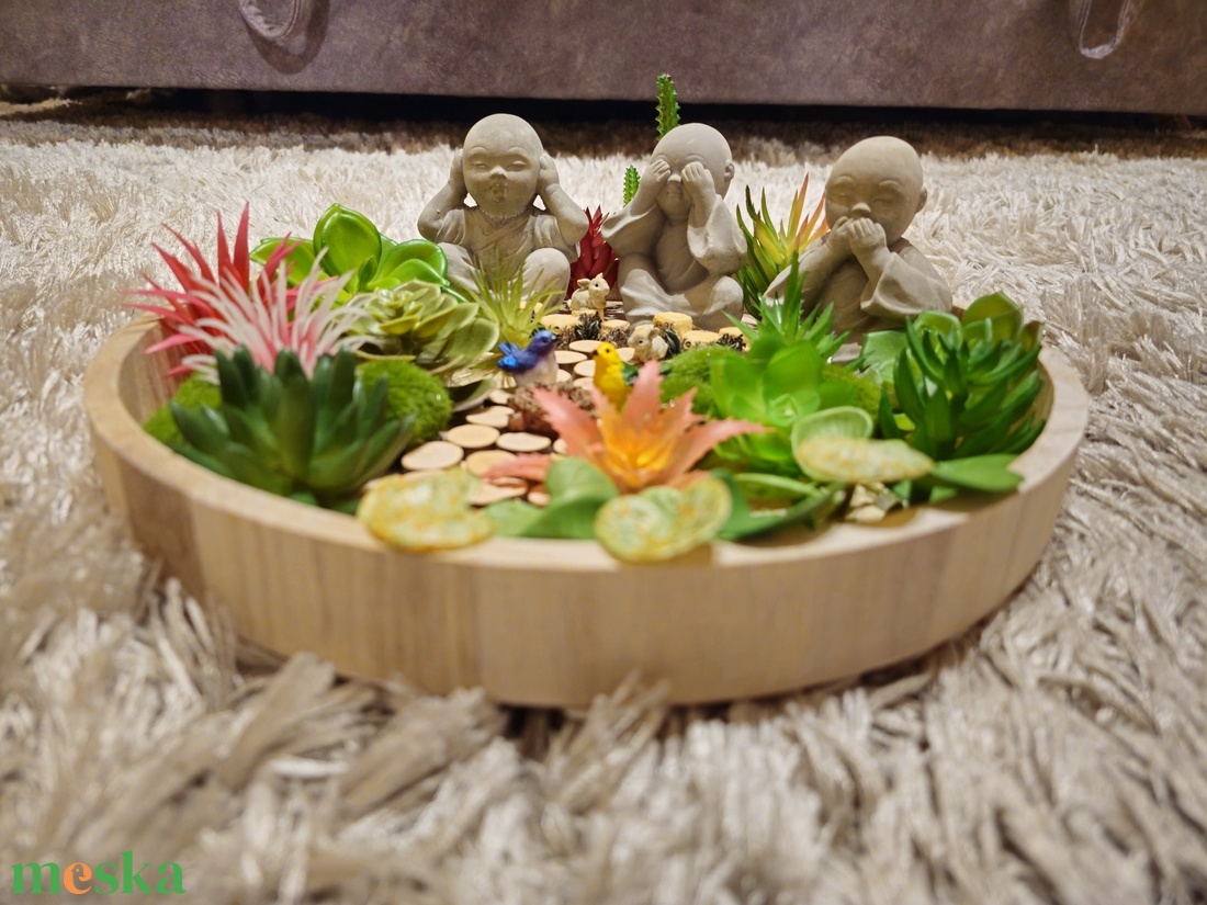 Bölcs szerzetesek kertje - otthon & életmód - dekoráció - asztal és polc dekoráció - asztaldísz - Meska.hu