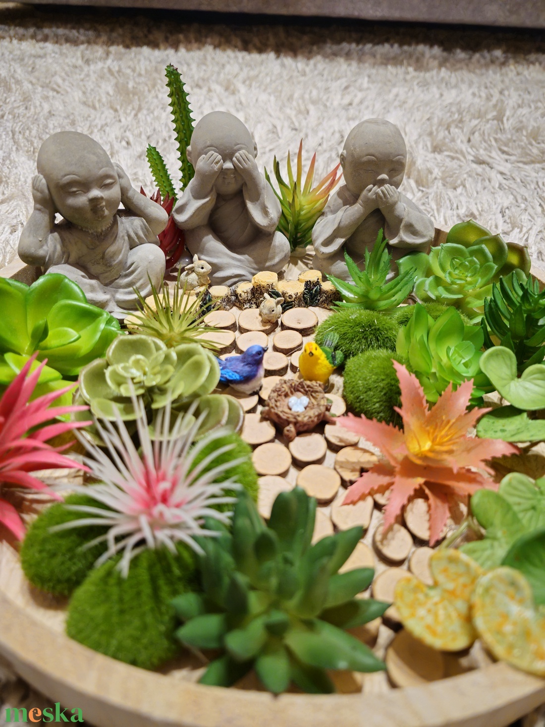 Bölcs szerzetesek kertje - otthon & életmód - dekoráció - asztal és polc dekoráció - asztaldísz - Meska.hu