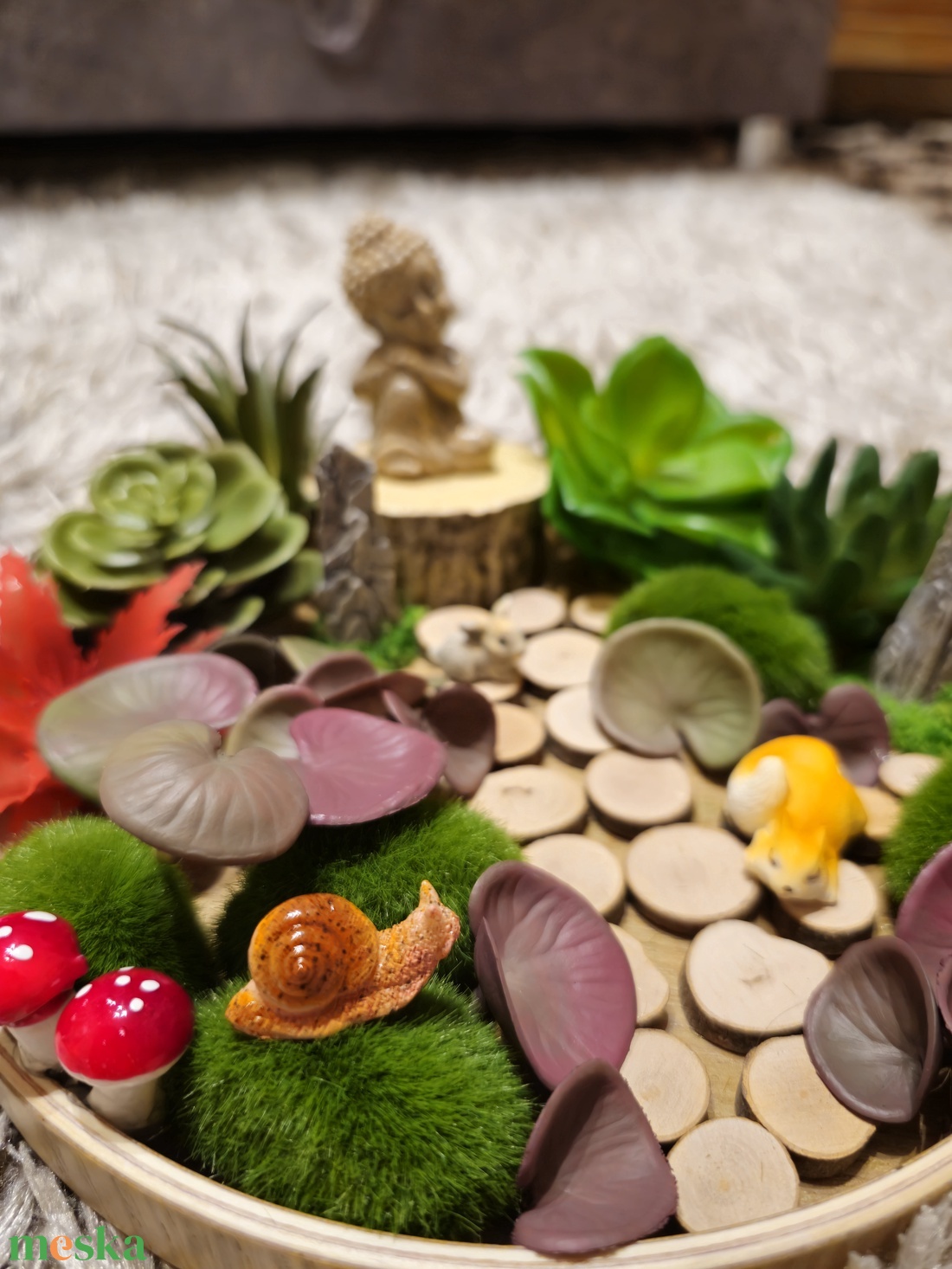 Álmodó Buddha kertje - otthon & életmód - dekoráció - asztal és polc dekoráció - asztaldísz - Meska.hu