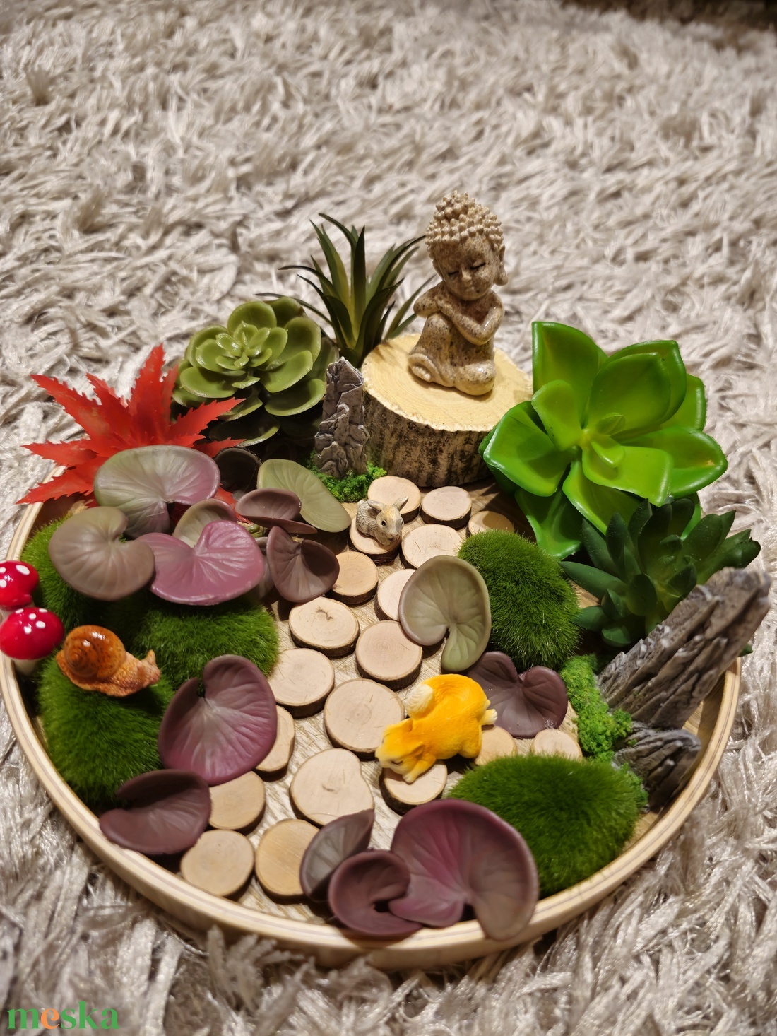Álmodó Buddha kertje - otthon & életmód - dekoráció - asztal és polc dekoráció - asztaldísz - Meska.hu