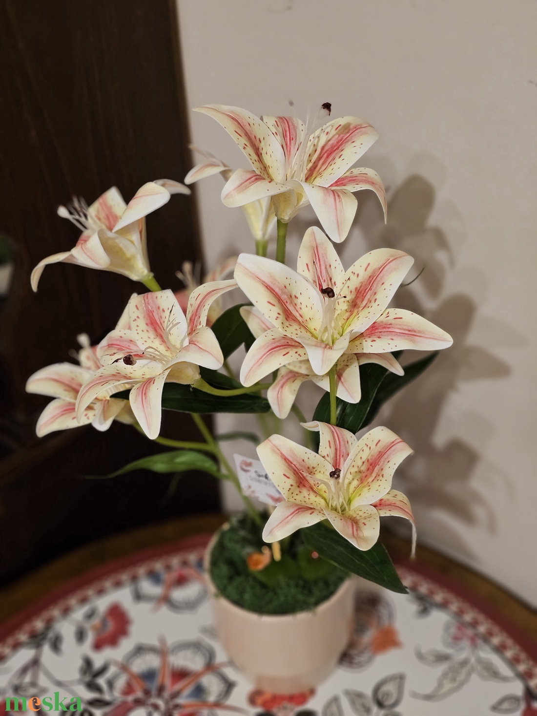 Liliom asztaldísz cserépben � gondozásmentes - otthon & életmód - dekoráció - Meska.hu