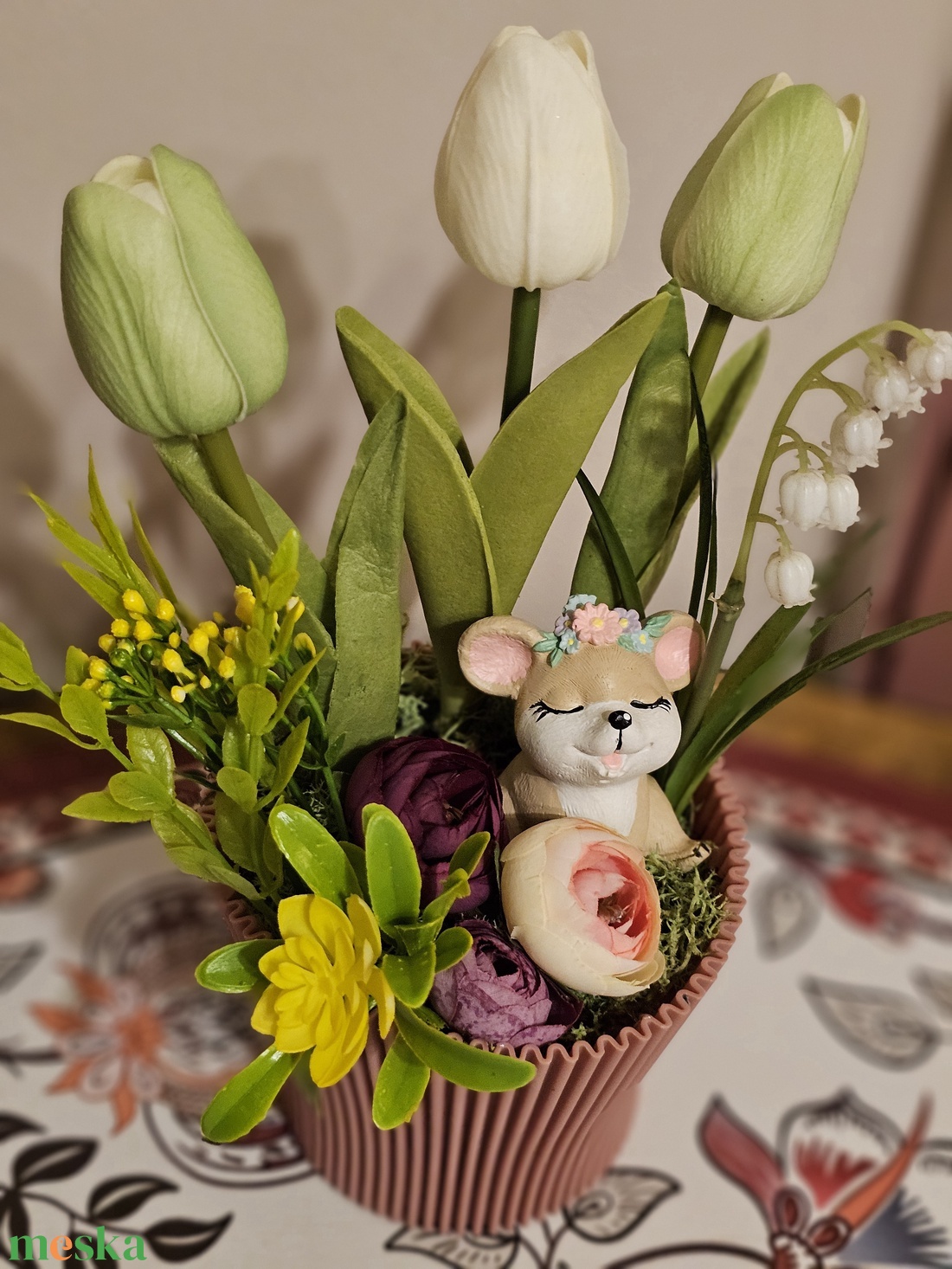 Tavaszi asztaldísz  - otthon & életmód - dekoráció - asztal és polc dekoráció - asztaldísz - Meska.hu