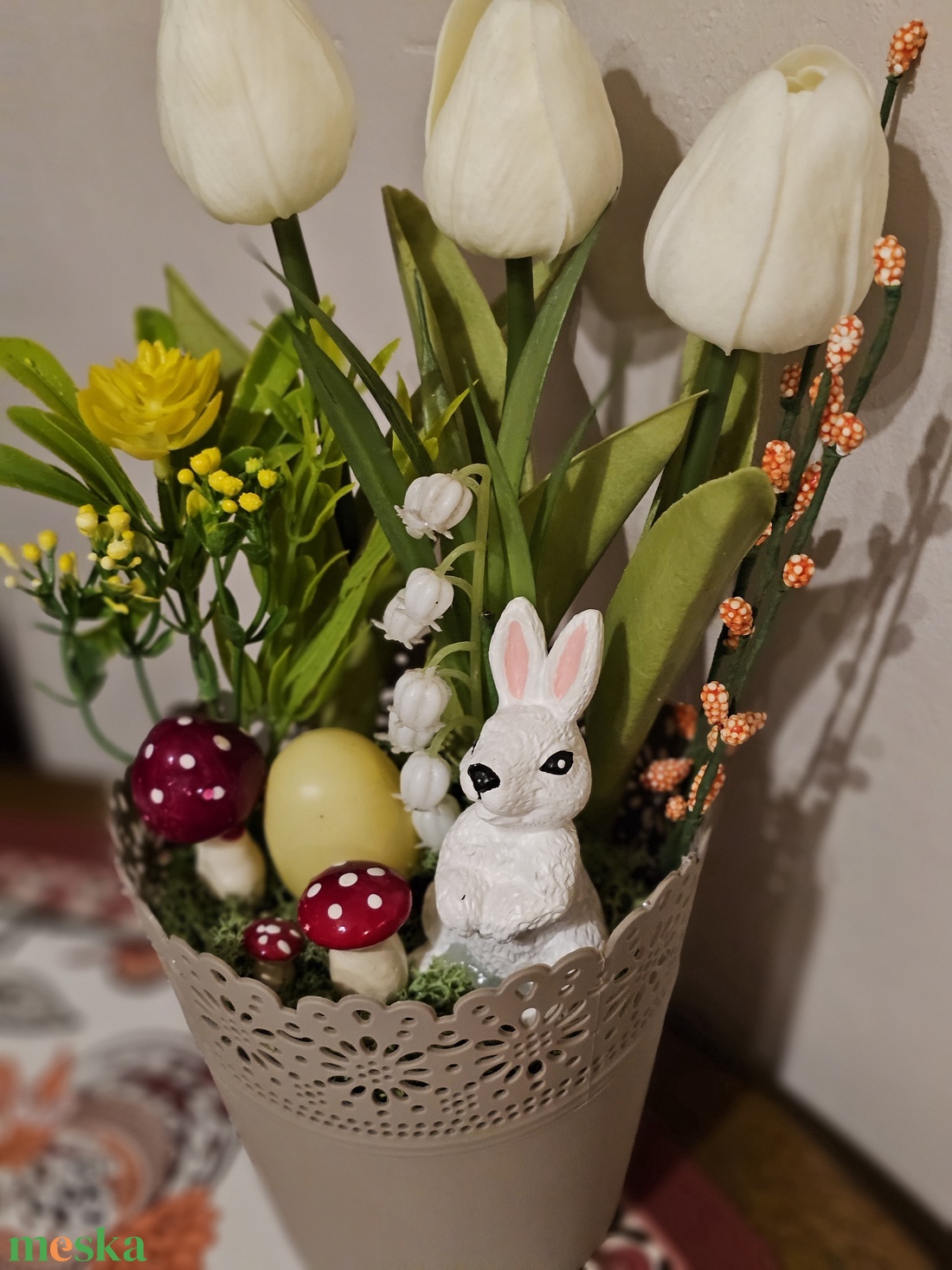 Tavaszi asztaldísz  - otthon & életmód - dekoráció - asztal és polc dekoráció - asztaldísz - Meska.hu