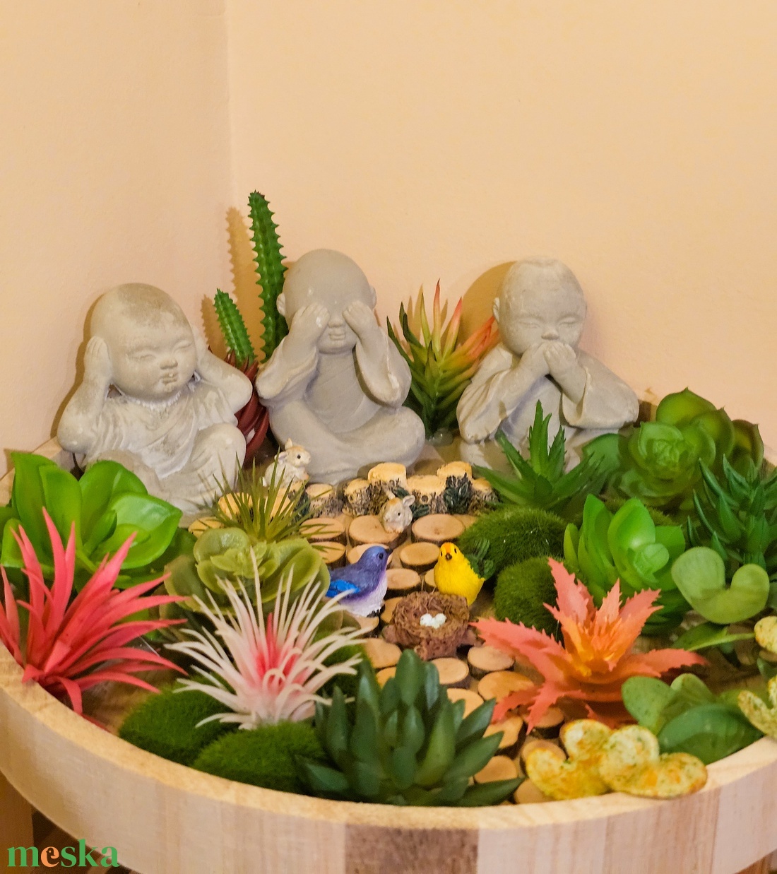 Bölcs szerzetesek kertje - otthon & életmód - dekoráció - asztal és polc dekoráció - asztaldísz - Meska.hu