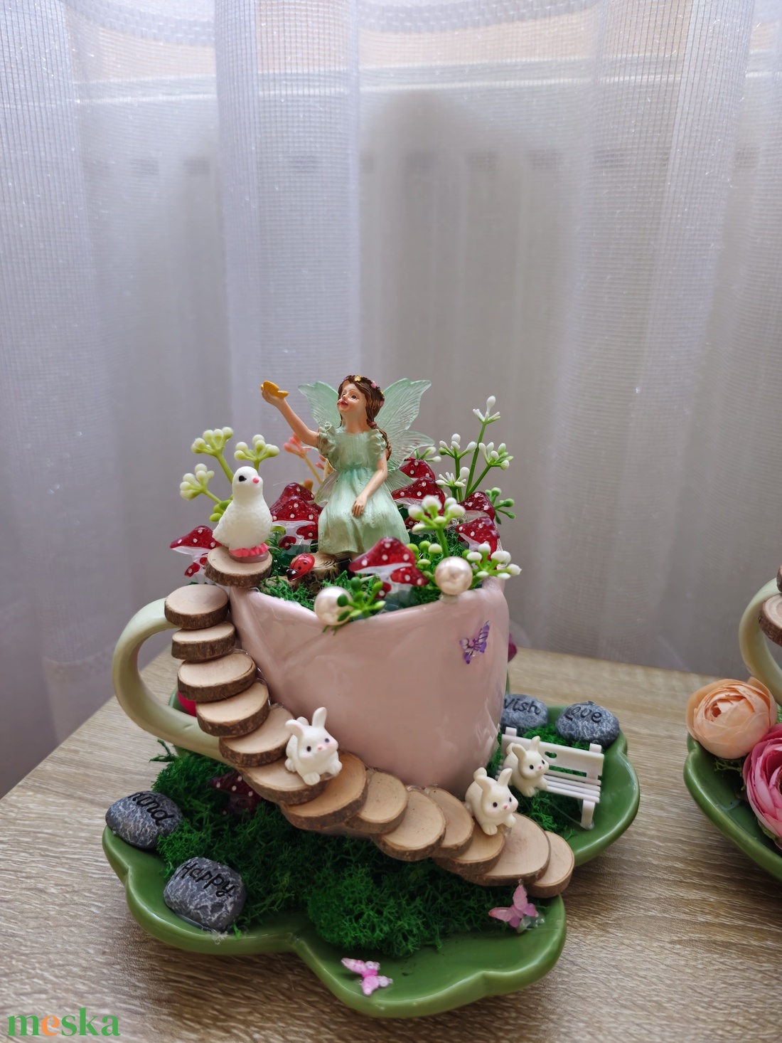 Mini tündérkert világítással  - otthon & életmód - dekoráció - asztal és polc dekoráció - asztaldísz - Meska.hu
