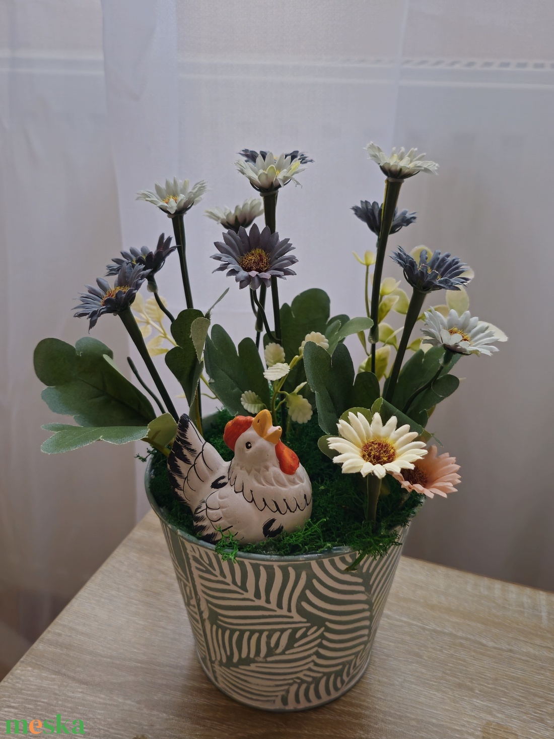 Tavaszváró asztaldísz  - otthon & életmód - virágdekoráció - virágdíszek - virágdísz kaspóban - Meska.hu