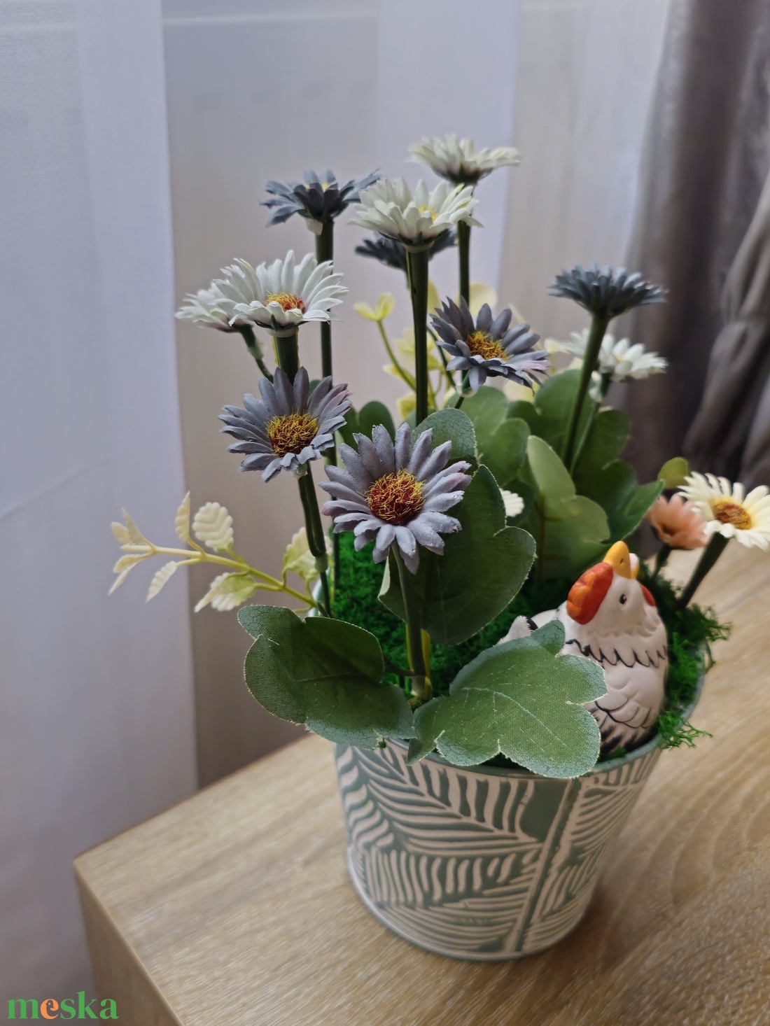 Tavaszváró asztaldísz  - otthon & életmód - virágdekoráció - virágdíszek - virágdísz kaspóban - Meska.hu