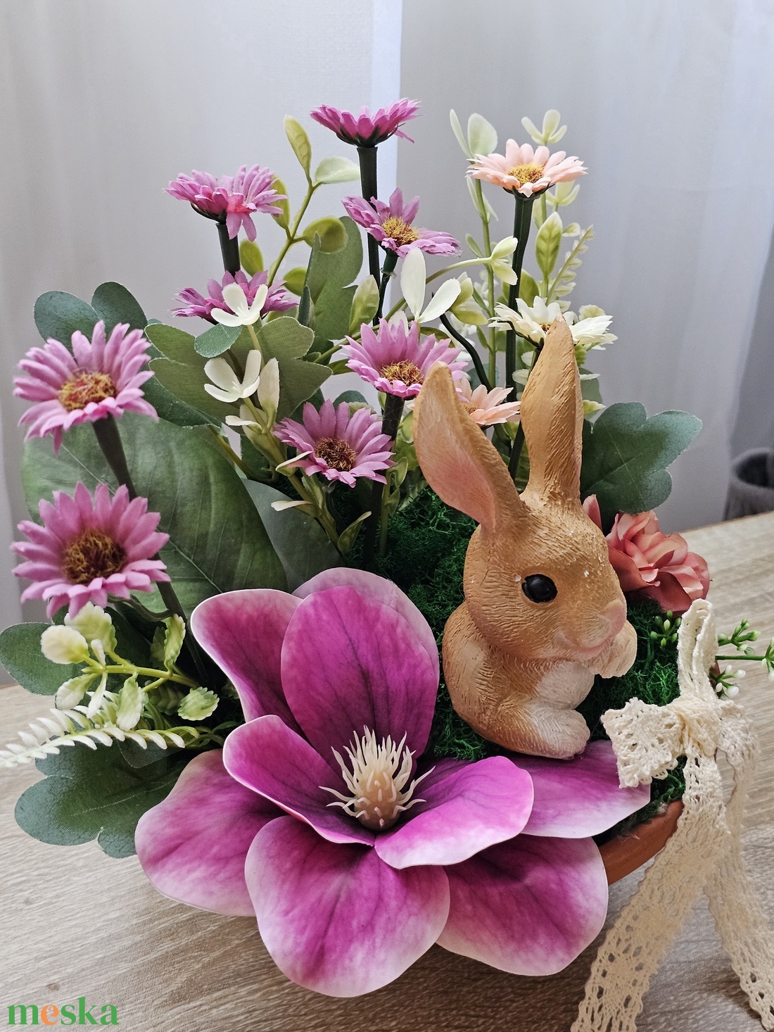Tavaszi asztaldísz  - otthon & életmód - virágdekoráció - virágdíszek - virágdísz kaspóban - Meska.hu