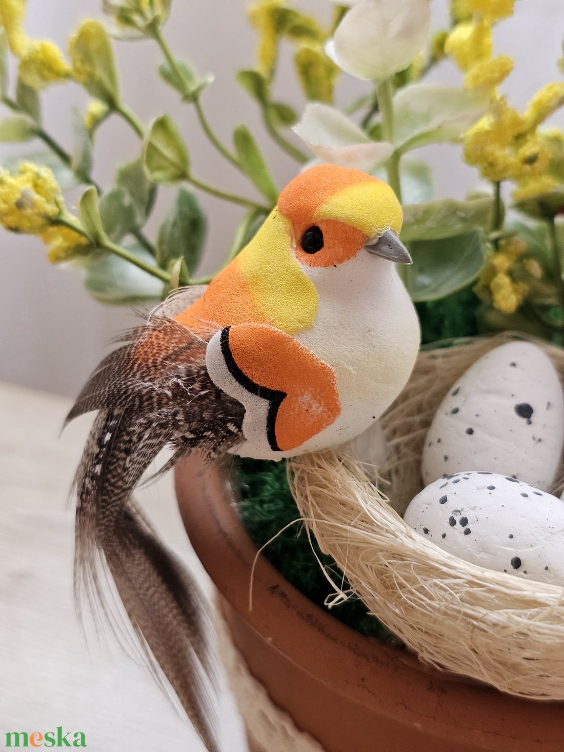 Madaras asztaldísz  - otthon & életmód - virágdekoráció - virágdíszek - virágdísz kaspóban - Meska.hu