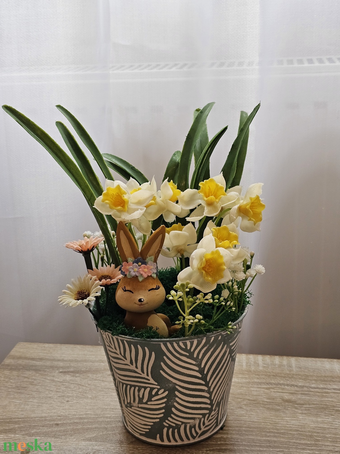 Asztaldísz  - otthon & életmód - virágdekoráció - virágdíszek - virágdísz kaspóban - Meska.hu