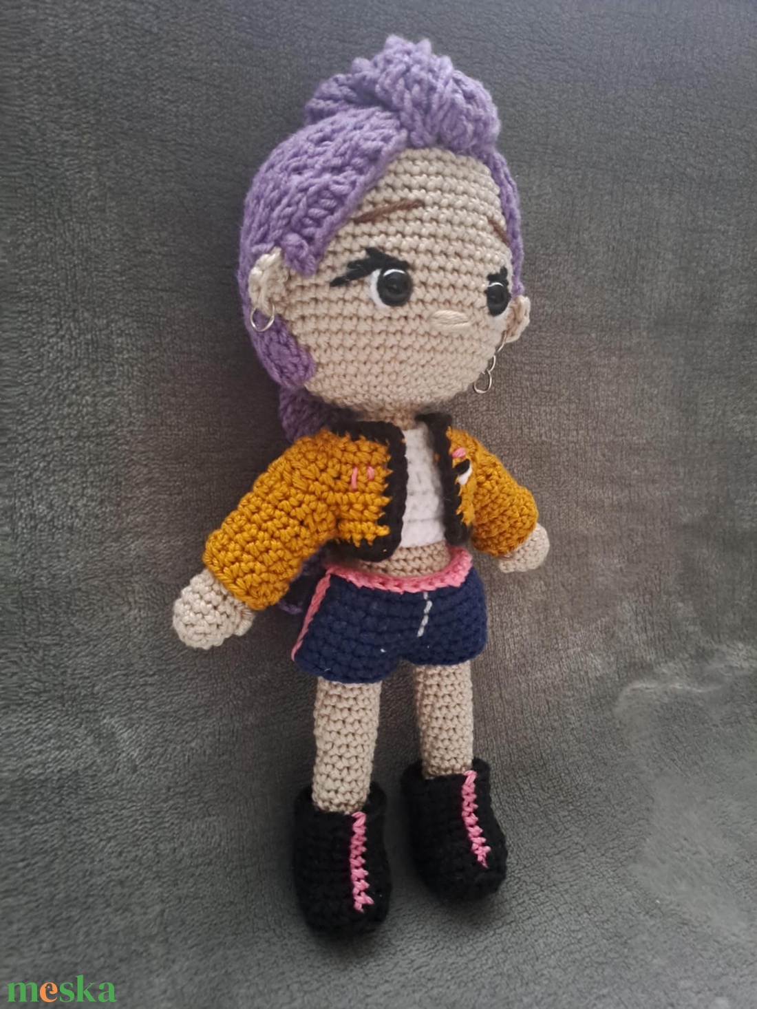 Kpop démonvadászok, Rumi horgolt baba - játék & sport - baba & babaház - öltöztethető baba - Meska.hu