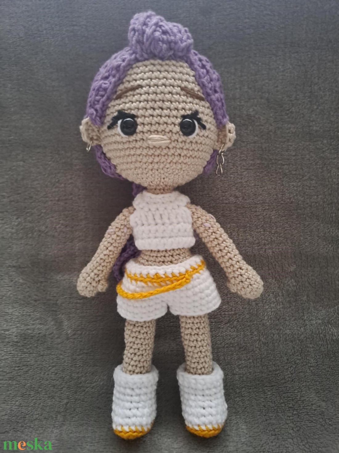 Kpop démonvadászok, Rumi horgolt baba - játék & sport - baba & babaház - öltöztethető baba - Meska.hu