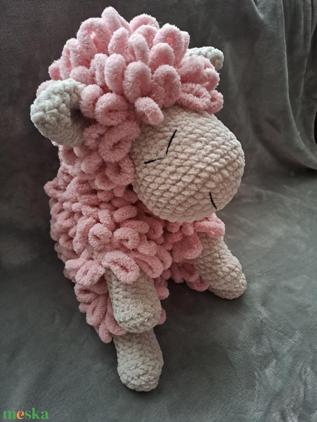 Horgolt plüss bárány - játék & sport - plüssállat & játékfigura - plüss bárány - Meska.hu