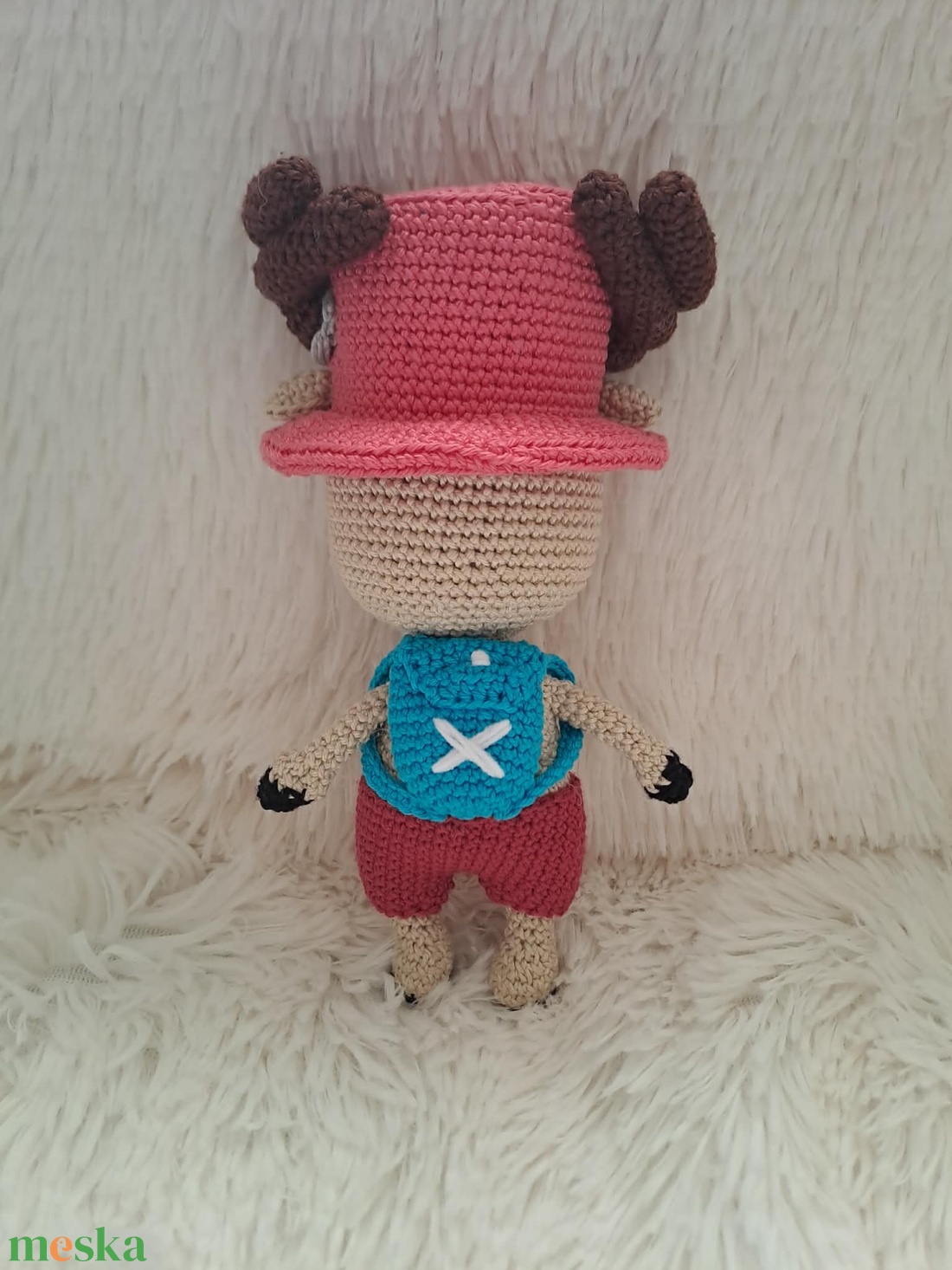 Chopper horgolt figura, One Piece-ből - játék & sport - plüssállat & játékfigura - más figura - Meska.hu