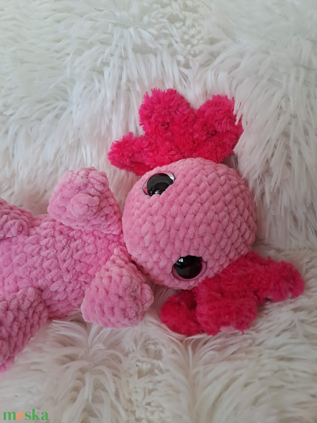 Axolotl plüss horgolt figura - játék & sport - plüssállat & játékfigura - más figura - Meska.hu