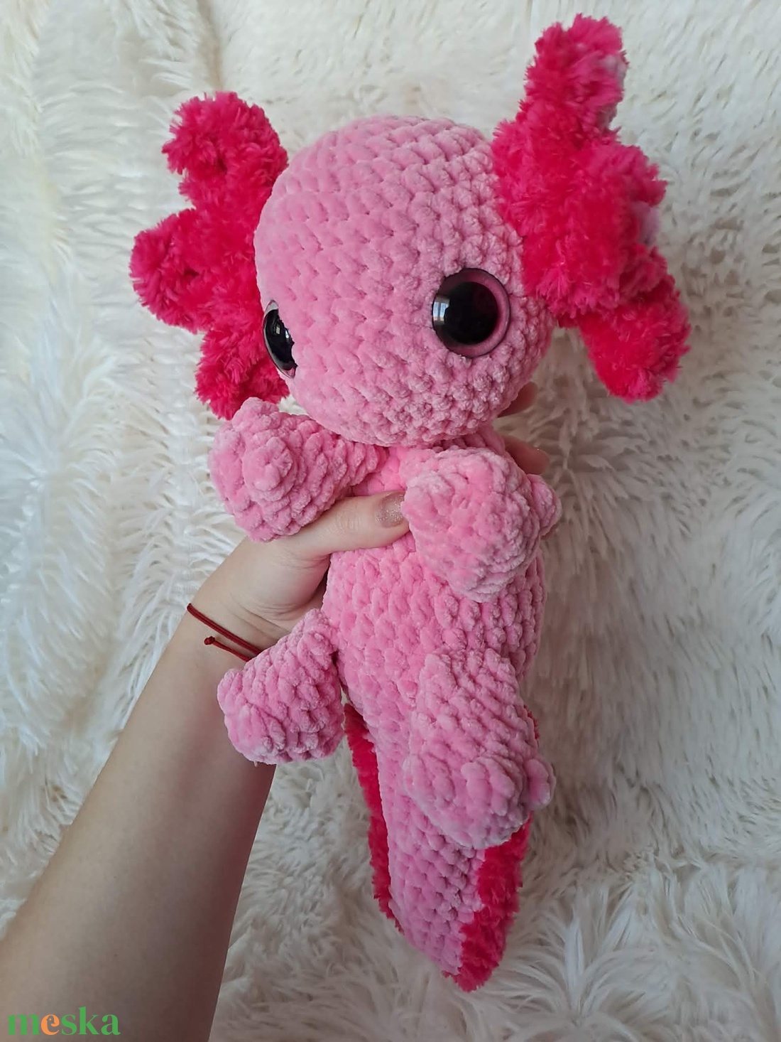 Axolotl plüss horgolt figura - játék & sport - plüssállat & játékfigura - más figura - Meska.hu