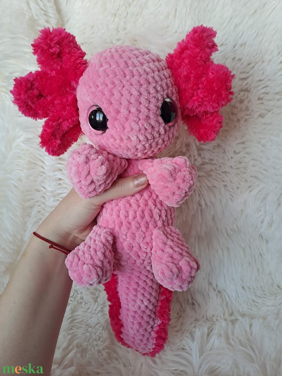 Axolotl plüss horgolt figura - játék & sport - plüssállat & játékfigura - más figura - Meska.hu