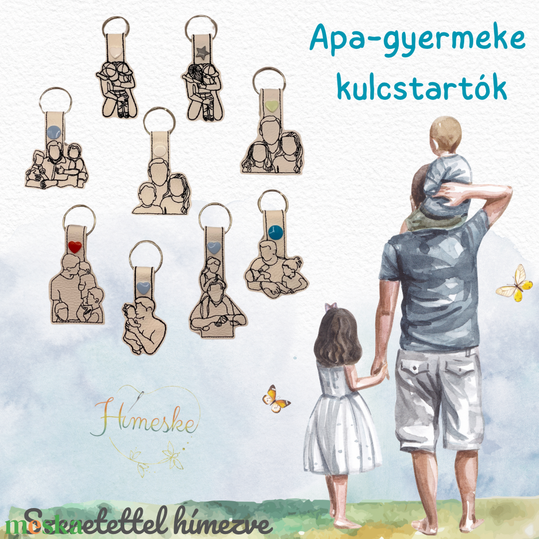 Apa-gyermeke(i) kulcstartó - táska & tok - kulcstartó & táskadísz - kulcstartó - Meska.hu Apa-gyermeke(i) kulcstartó - táska & tok - kulcstartó & táskadísz - kulcstartó - Meska.hu