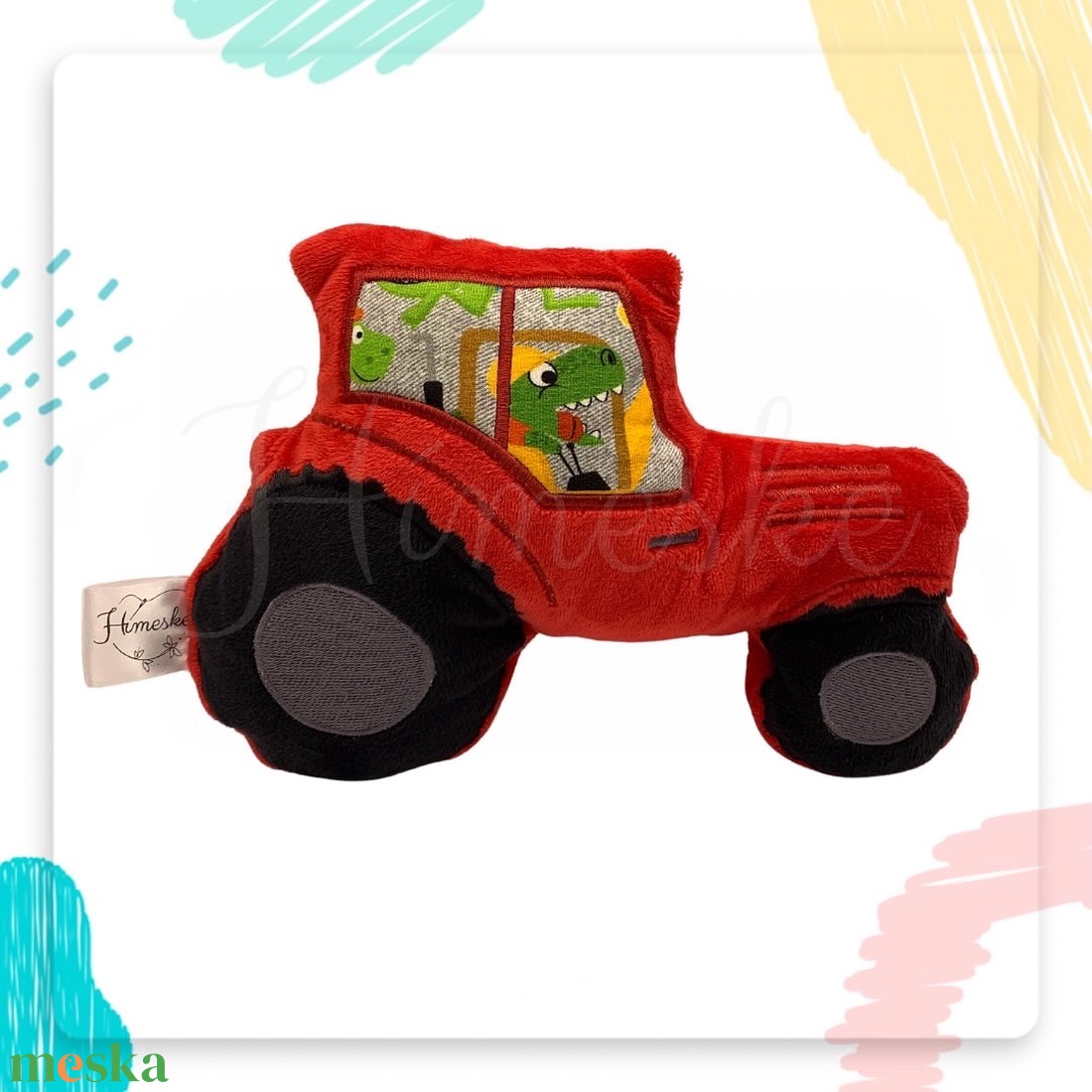 Hímeske traktor plüssfigura - játék & sport - plüssállat & játékfigura - plüss autó & motor - Meska.hu
