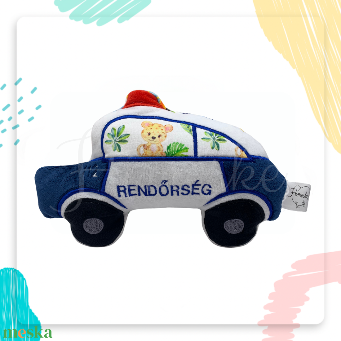 Hímeske rendőrautó plüssfigura - játék & sport - plüssállat & játékfigura - plüss autó & motor - Meska.hu