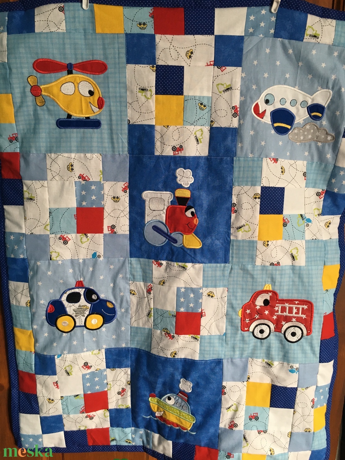 Járművekkel applikált baby takaró / játszószőnyeg/ - otthon & életmód - babaszoba, gyerekszoba - babatakaró, gyerek pléd - Meska.hu