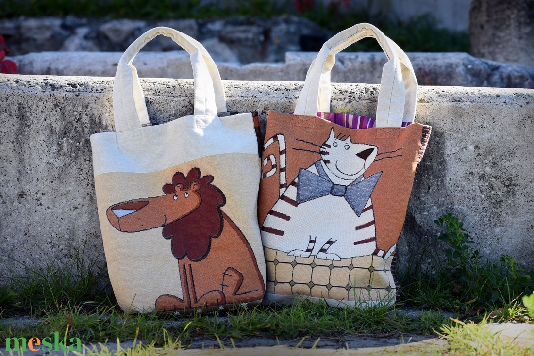 Crazy Cat Shopper - táska & tok - bevásárlás & shopper táska - shopper, textiltáska, szatyor - Meska.hu