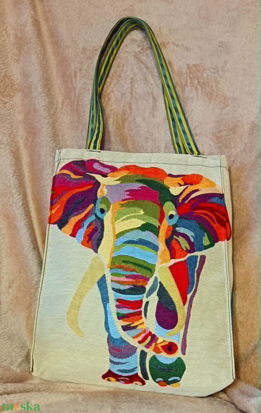 Elefánt color shopper - táska & tok - bevásárlás & shopper táska - shopper, textiltáska, szatyor - Meska.hu