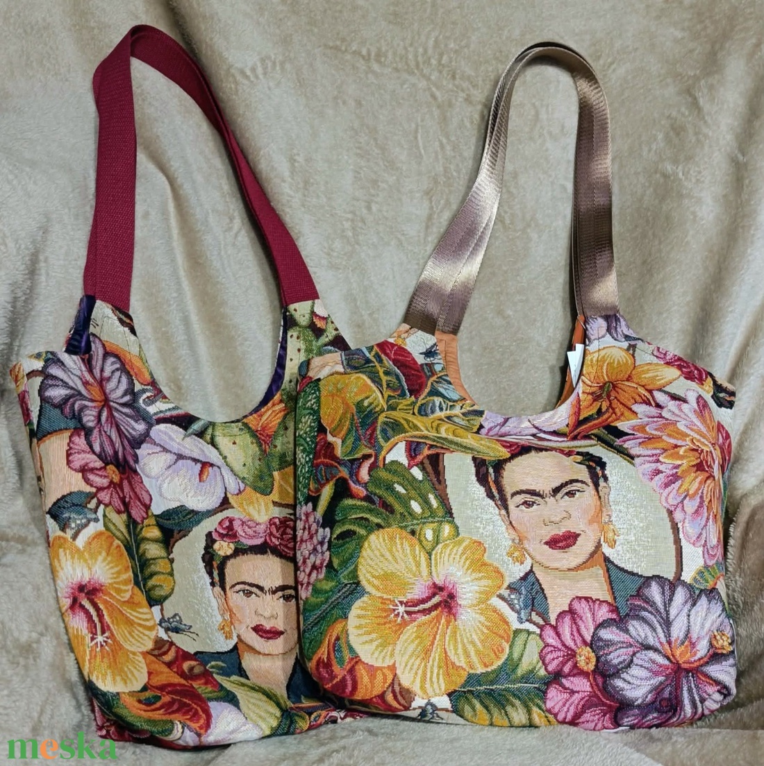 Frida válltáska - táska & tok - bevásárlás & shopper táska - shopper, textiltáska, szatyor - Meska.hu