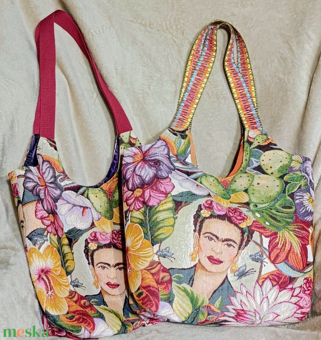 Frida válltáska - táska & tok - bevásárlás & shopper táska - shopper, textiltáska, szatyor - Meska.hu