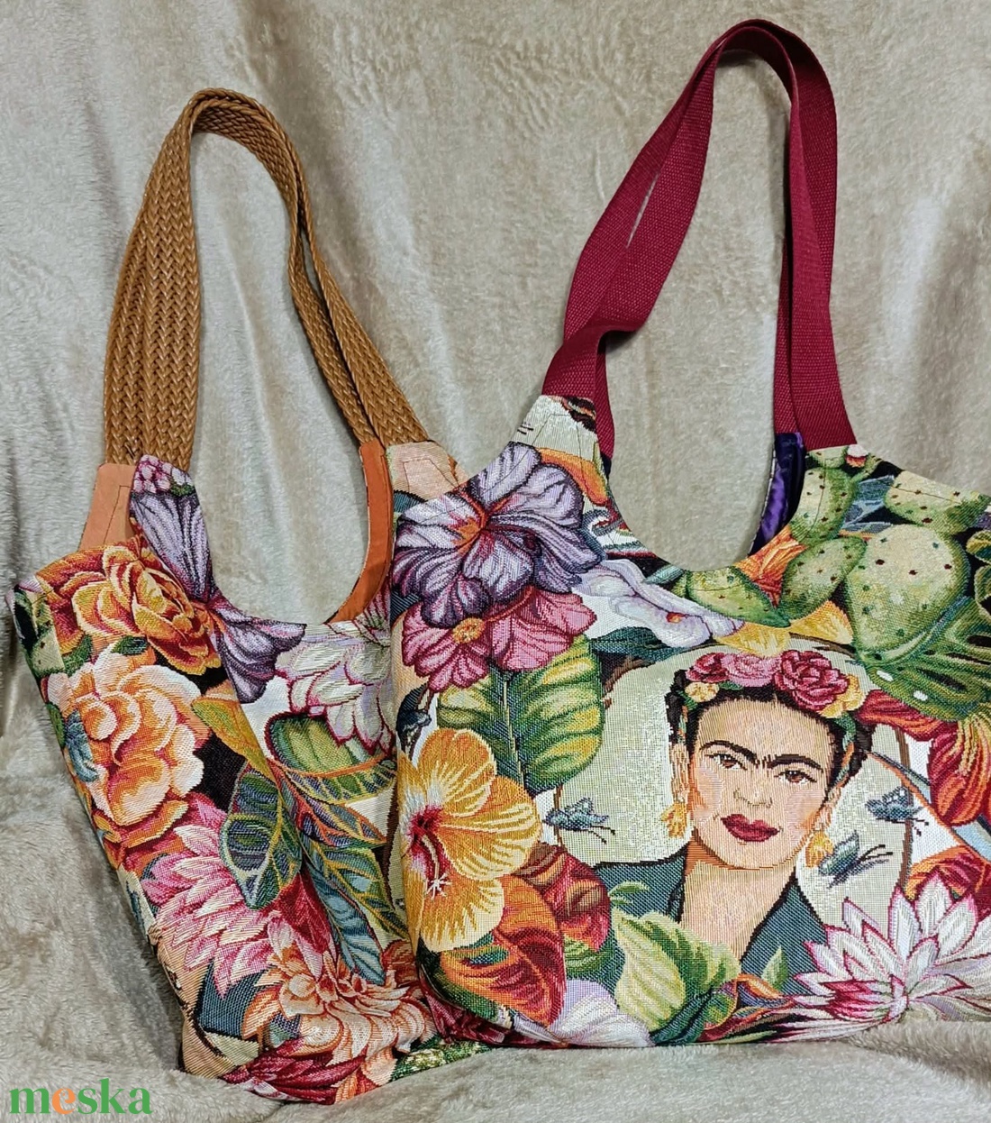 Frida válltáska - táska & tok - bevásárlás & shopper táska - shopper, textiltáska, szatyor - Meska.hu