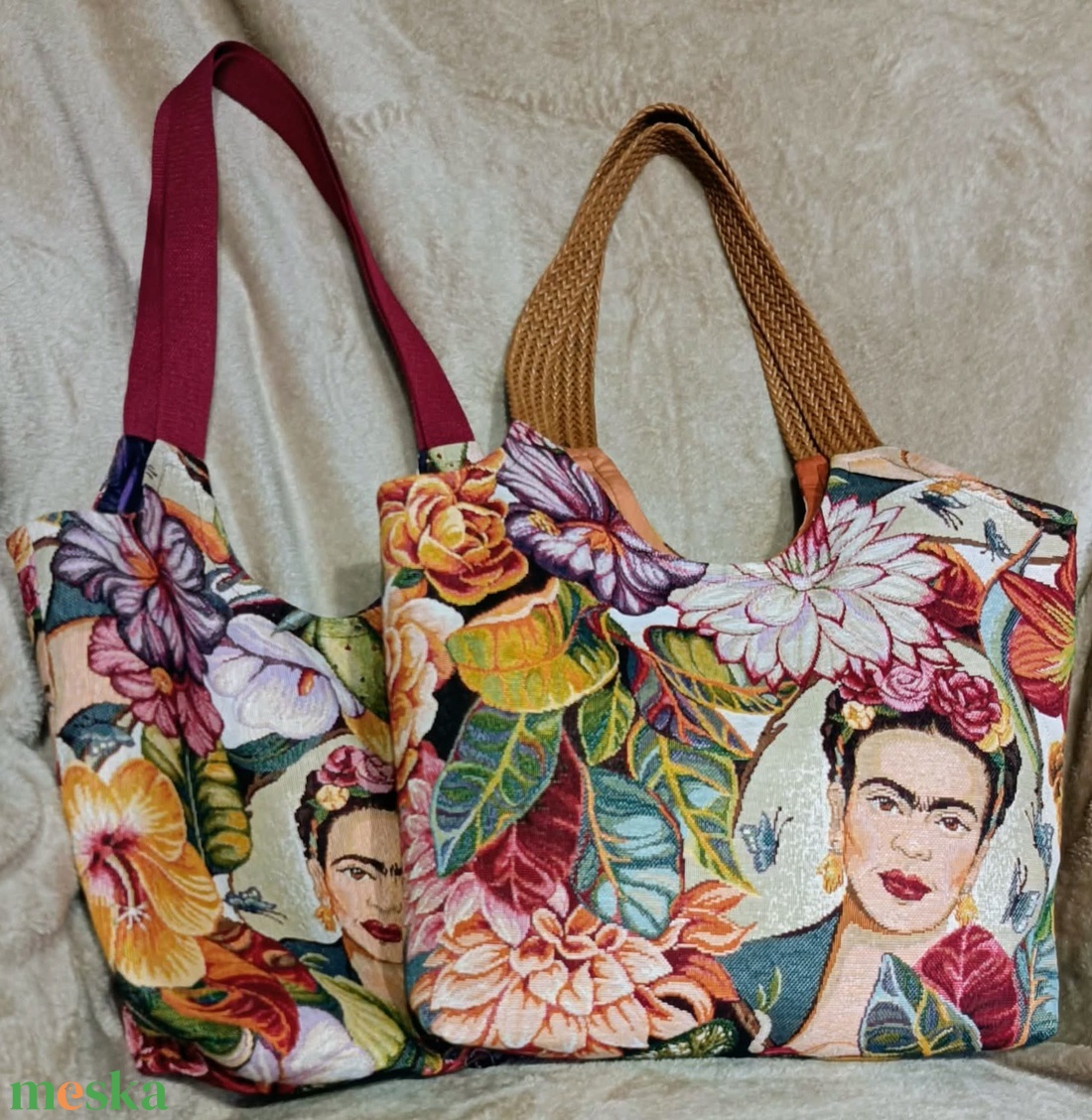 Frida válltáska - táska & tok - bevásárlás & shopper táska - shopper, textiltáska, szatyor - Meska.hu