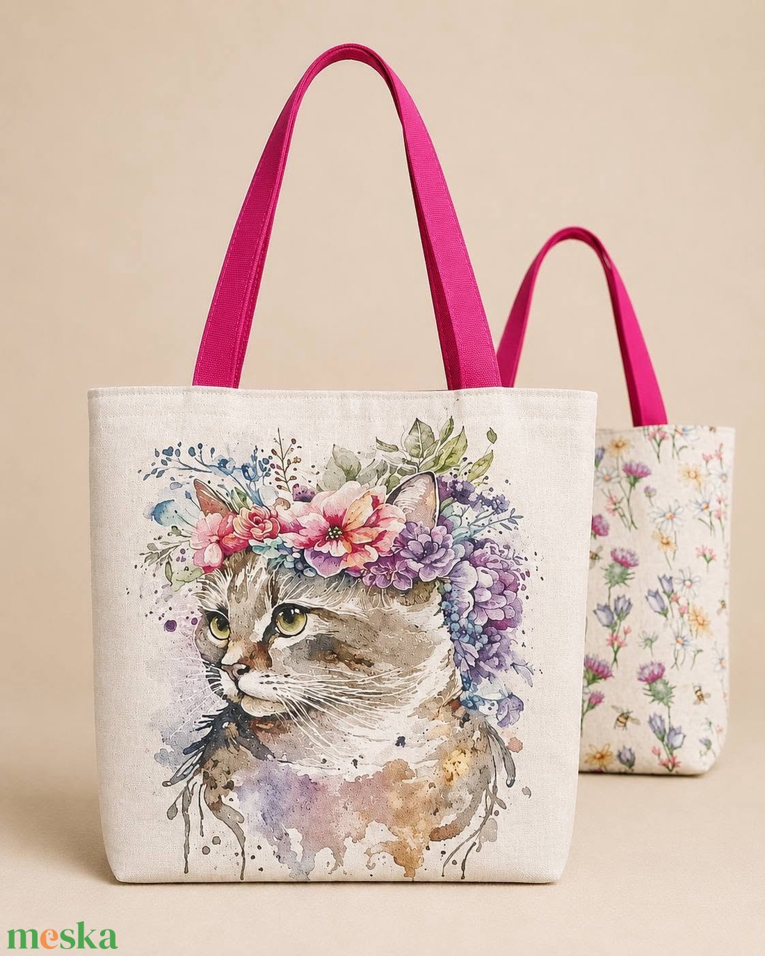 ÁLLATI TÁSKÁK � Cica shopperek  - táska & tok - bevásárlás & shopper táska - shopper, textiltáska, szatyor - Meska.hu