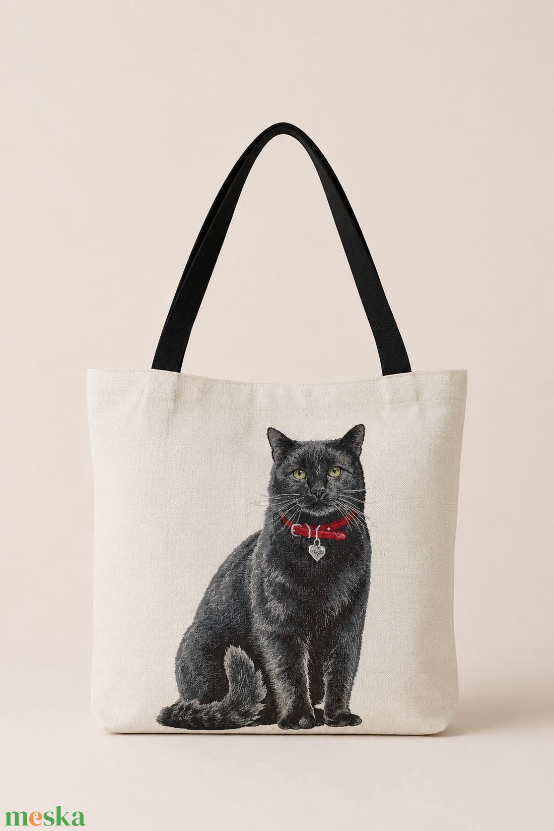 ÁLLATI TÁSKÁK � Fekete macska shopperek  - táska & tok - bevásárlás & shopper táska - shopper, textiltáska, szatyor - Meska.hu