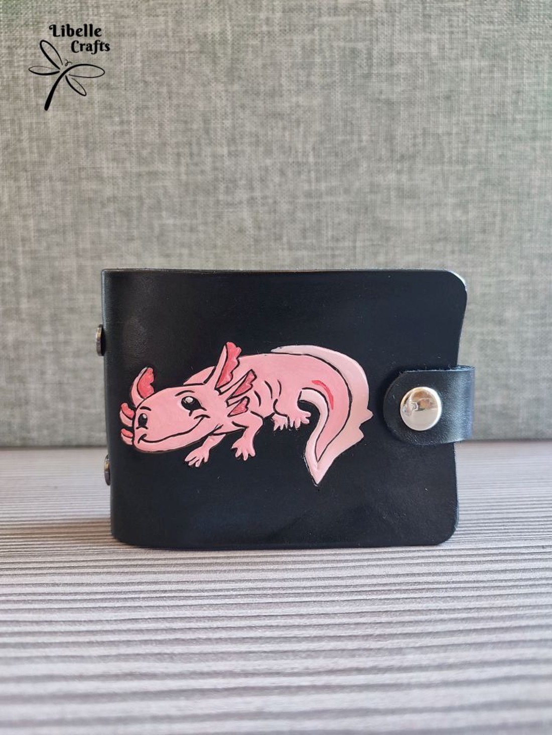 Axolotlos igazolványtartó - táska & tok - pénztárca & más tok - kártyatartó & irattartó - Meska.hu