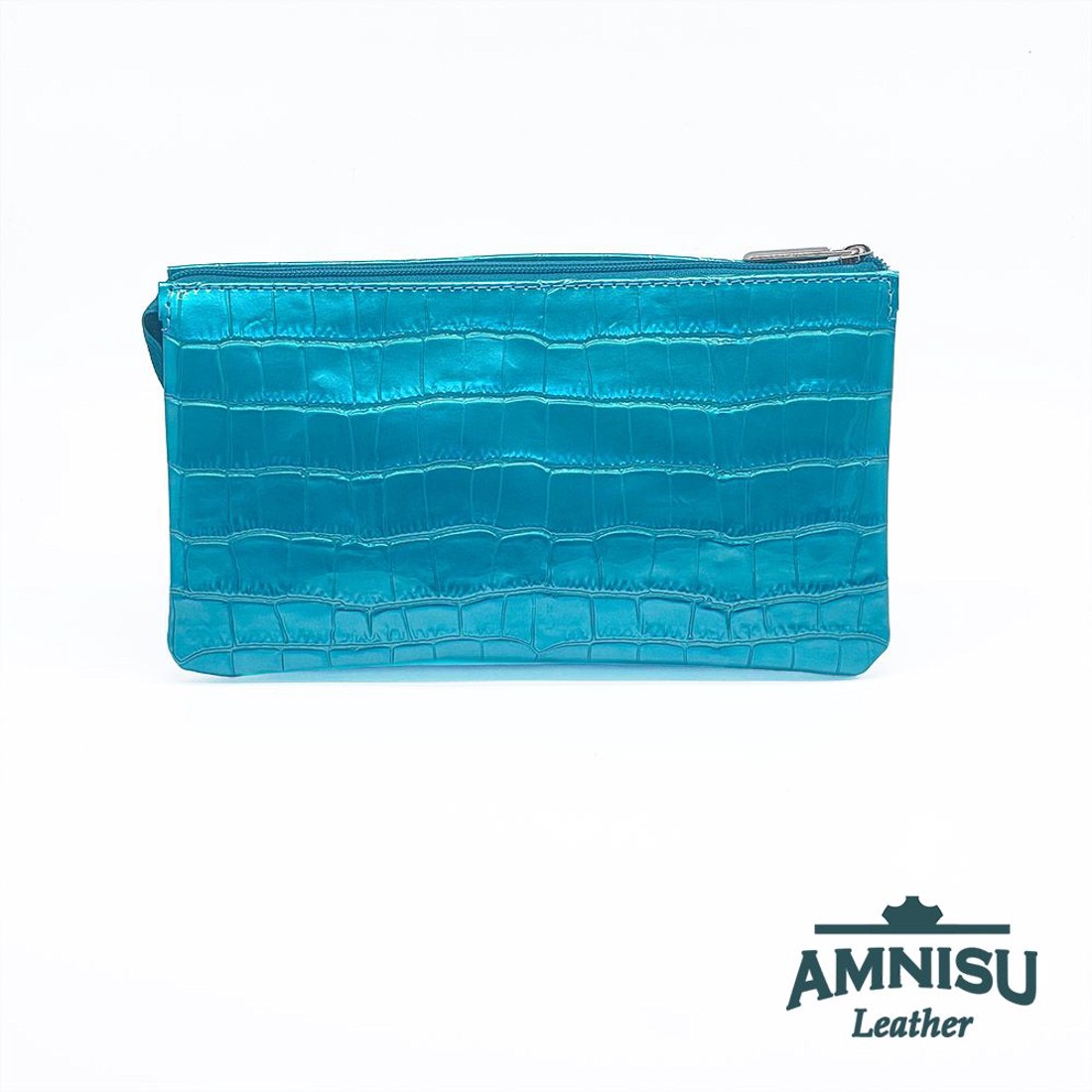 Türkizkék lakk krokkómintás - hologramos egyenes swarovski köves női bőr pénztárca G6020-3009 - táska & tok - pénztárca & más tok - pénztárca - női pénztárca - Meska.hu
