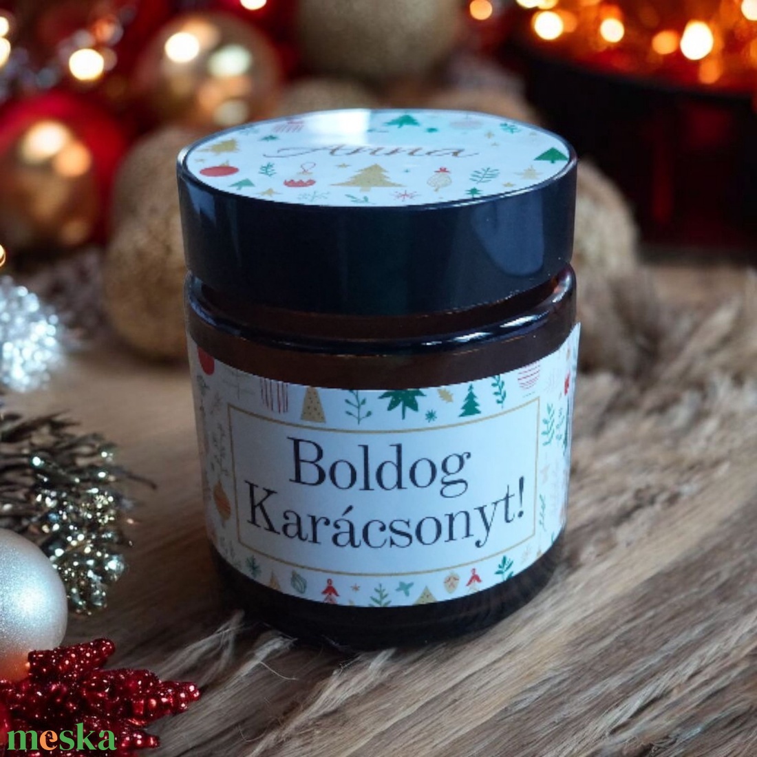 Karácsonyi szójaviasz illatgyertya - karácsony - karácsonyi lakásdekoráció - karácsonyi illatgyertya, mécses - Meska.hu