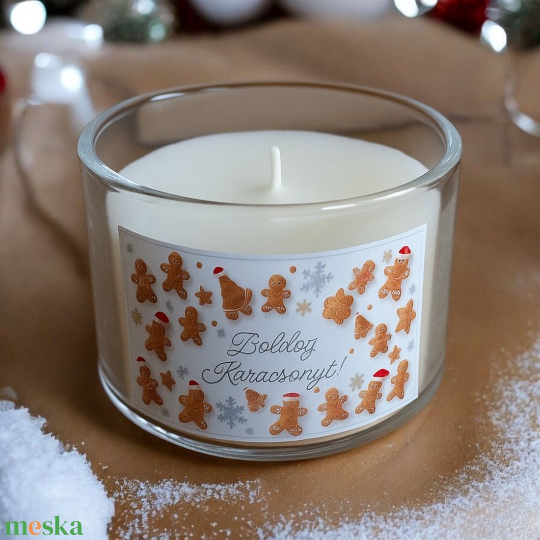 Karácsonyi szójaviasz illatgyertya - karácsony - karácsonyi lakásdekoráció - karácsonyi illatgyertya, mécses - Meska.hu