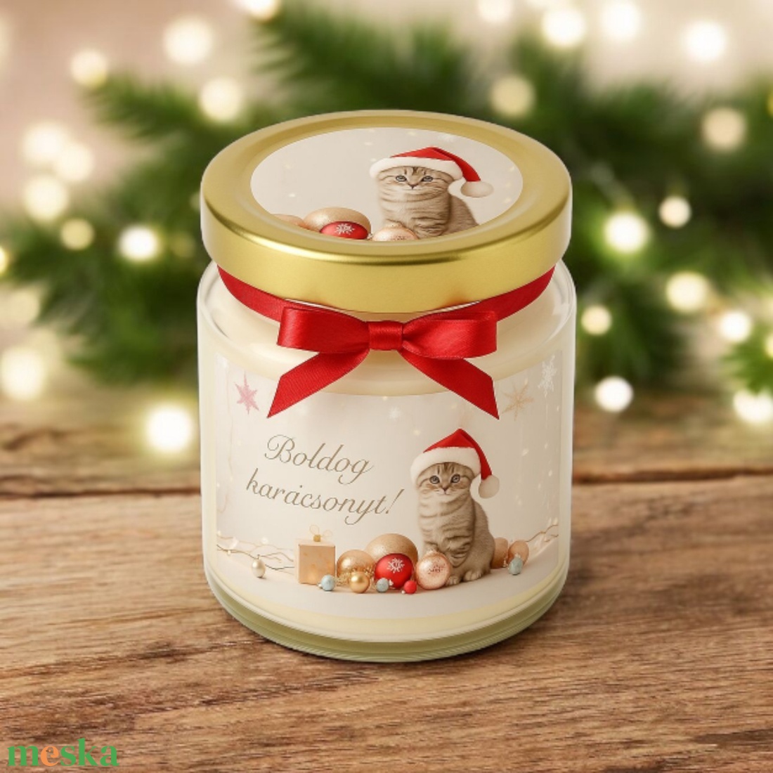 Állatos Szójaviasz Gyertya karácsonyi illatgyertya köszönetajándék - esküvő - emlék & ajándék - köszönőajándék - Meska.hu