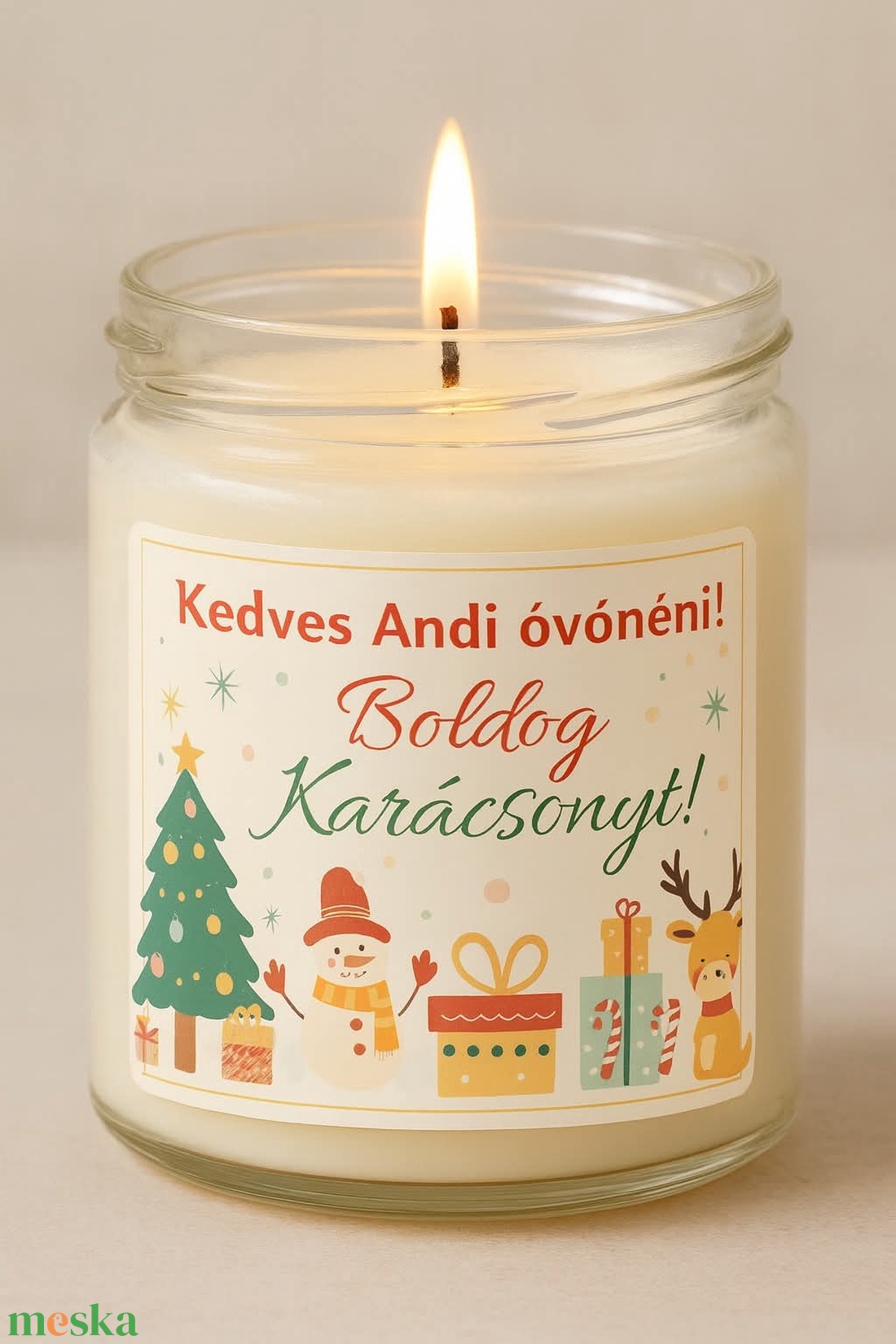 Szójaviasz Gyertya karácsonyi illatgyertya köszönetajándék oviba, iskolába - esküvő - emlék & ajándék - köszönőajándék - Meska.hu