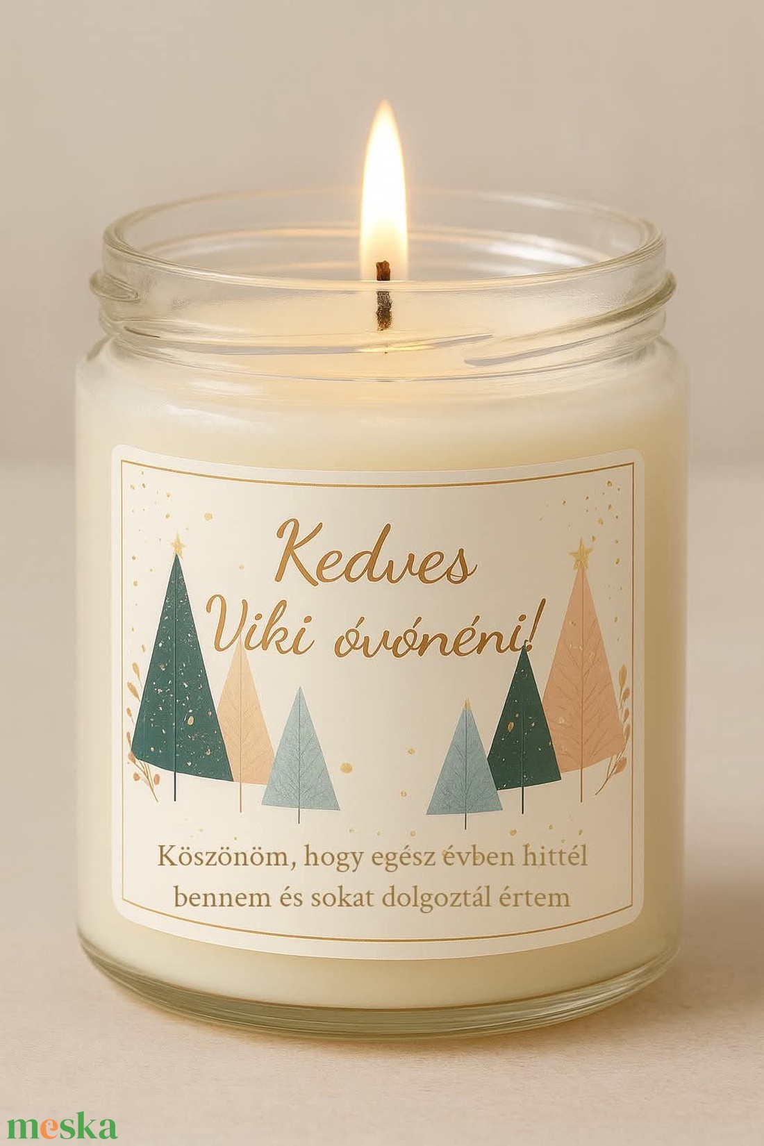 Szójaviasz Gyertya karácsonyi illatgyertya köszönetajándék oviba, iskolába - esküvő - emlék & ajándék - köszönőajándék - Meska.hu
