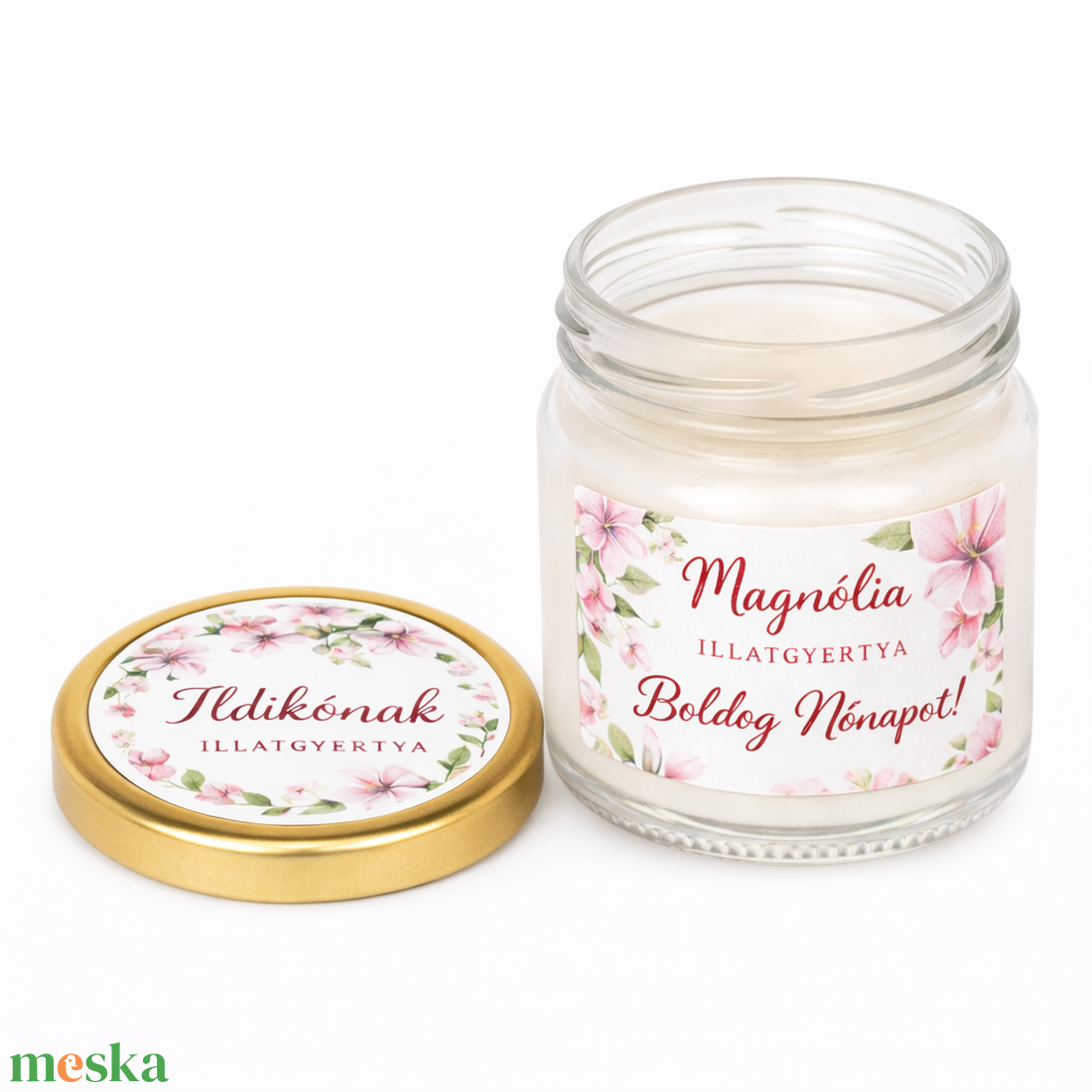 Magnóliai Harmónia � Nőnapi ajándék illatgyertya - otthon & életmód - gyertya, illat, aroma - gyertya - Meska.hu