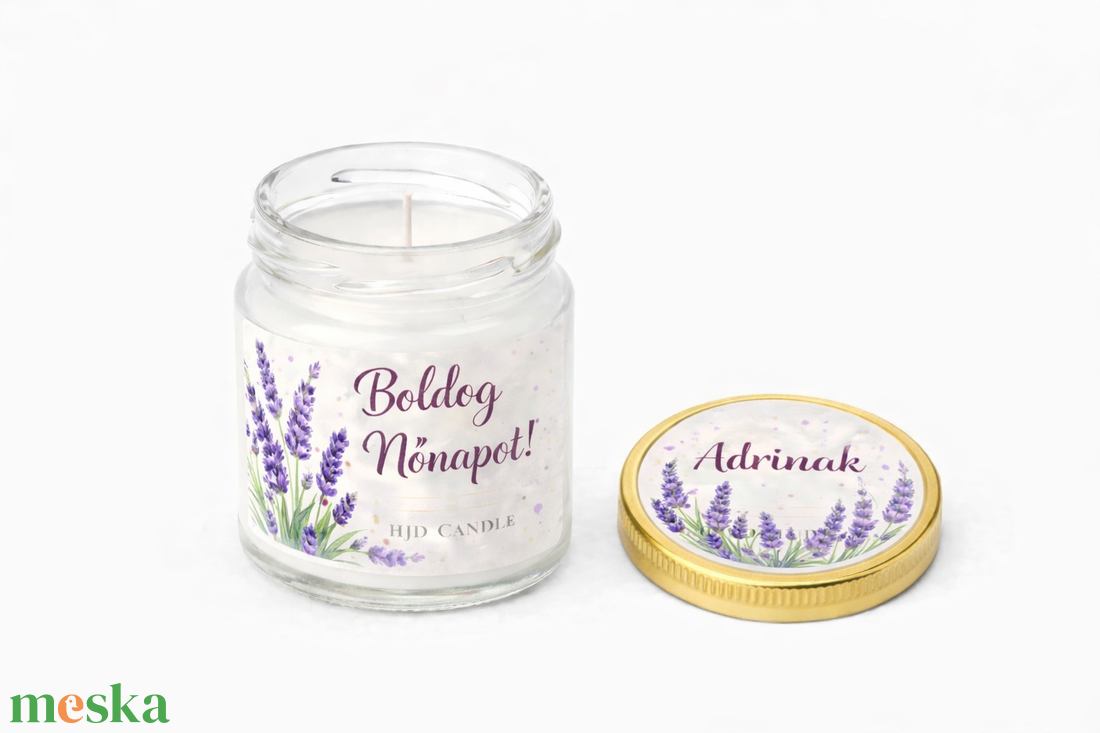 Levendulaölelés � Nőnapi ajándék illatgyertya - otthon & életmód - gyertya, illat, aroma - gyertya - Meska.hu