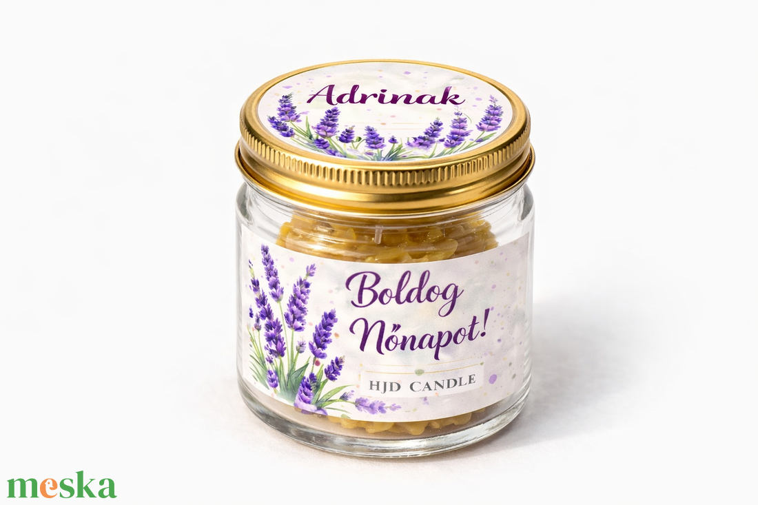 Levendula Ölelés � Nőnapi Méhviaszgyertya - otthon & életmód - gyertya, illat, aroma - gyertya - Meska.hu