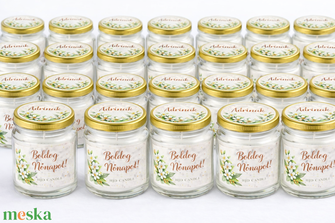 Napfényvirág � narancsvirág Nőnapi ajándék illatgyertya - otthon & életmód - gyertya, illat, aroma - gyertya - Meska.hu