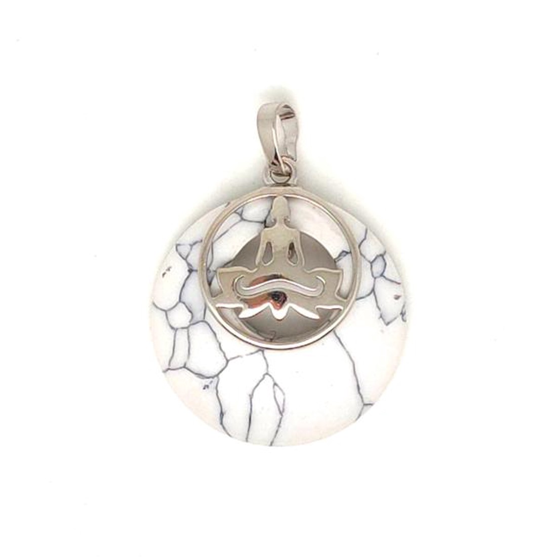 Fánk medál ülő buddha Howlit utánzat 3cm - ékszer - nyaklánc - medál - Meska.hu Fánk medál ülő buddha Howlit utánzat 3cm - ékszer - nyaklánc - medál - Meska.hu
