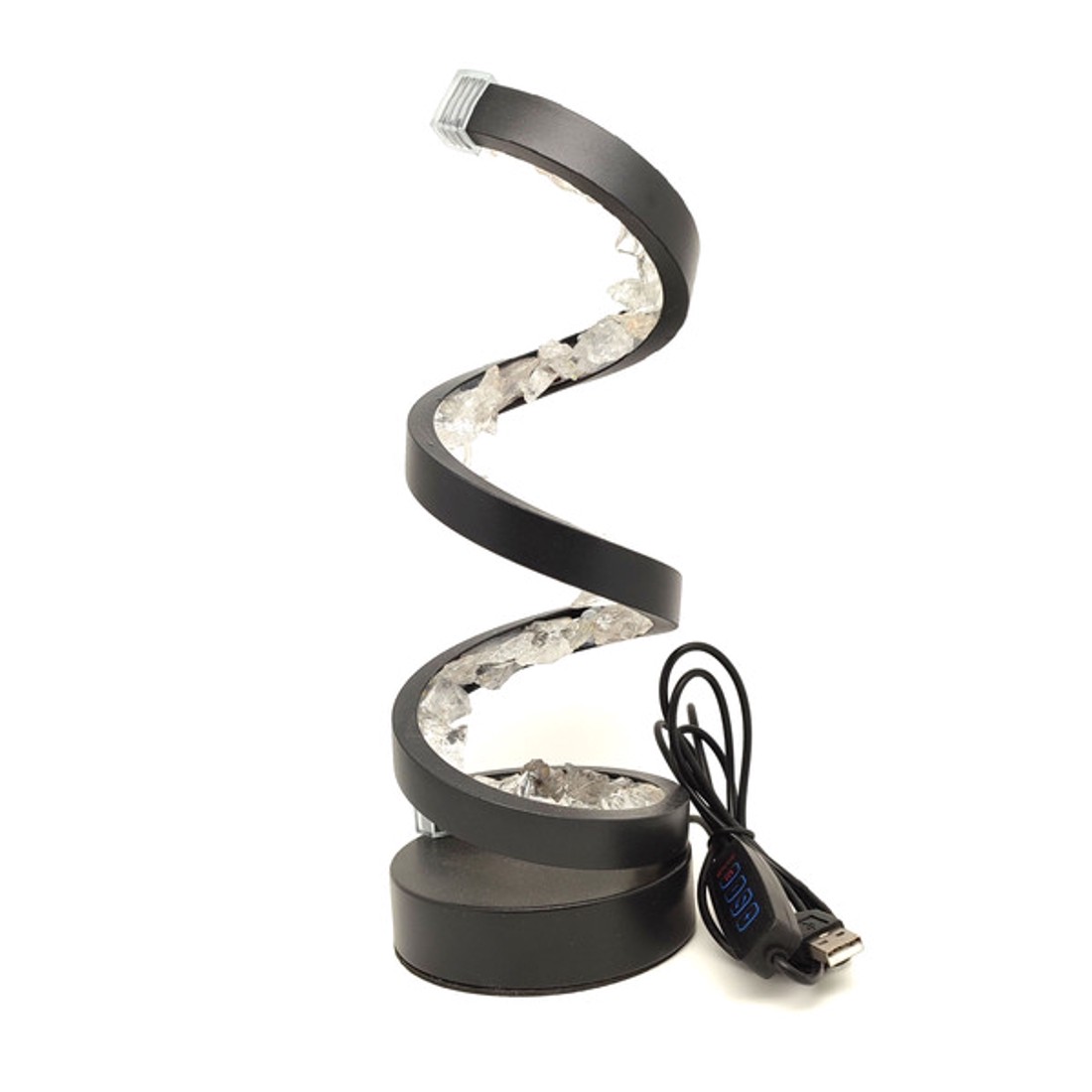 Nyers hegyikristály spirál torony ásvány hangulatlámpa 25 cm -  - Meska.hu